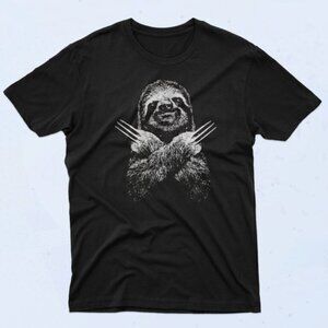 Cool Sloth Wolfverine Graphic T-Shirt Funny Vintage 90s Tee 78